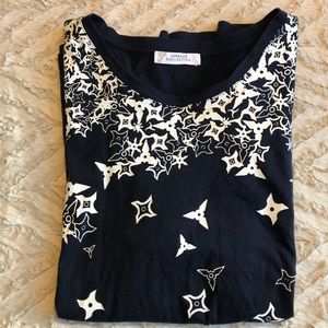Versace Collection: Men’s Ninja Star Navy Tee